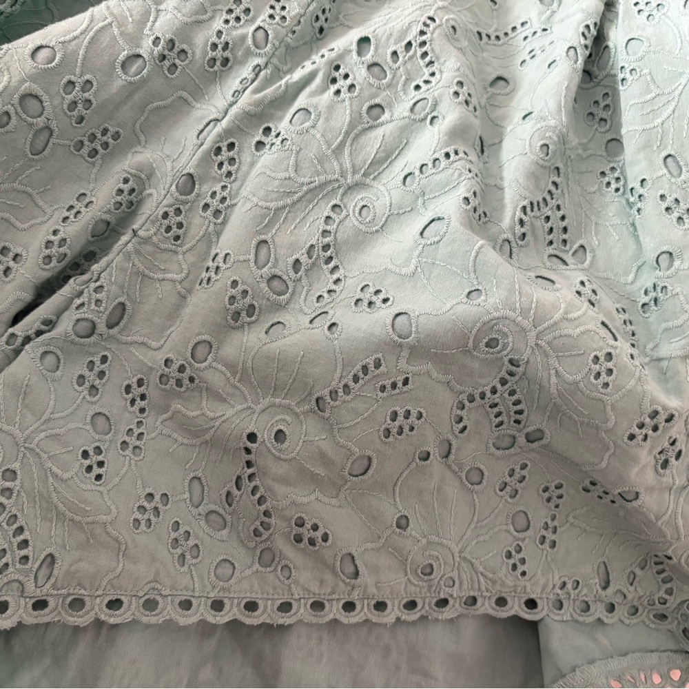 NWOT SHORE BRAND Chic Mint Eyelet High Waist Shorts - Picture 5 of 7